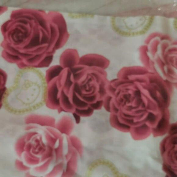 Rare Hello Kitty Rose Red Pink Kimono Yukata Geta Women Robe Japan Vintage Retro - Picture 11 of 15